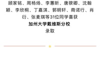 【喜报】帝国理工、6枚UCL、31枚加州戴维斯！美加名校OFFER尽收囊中！